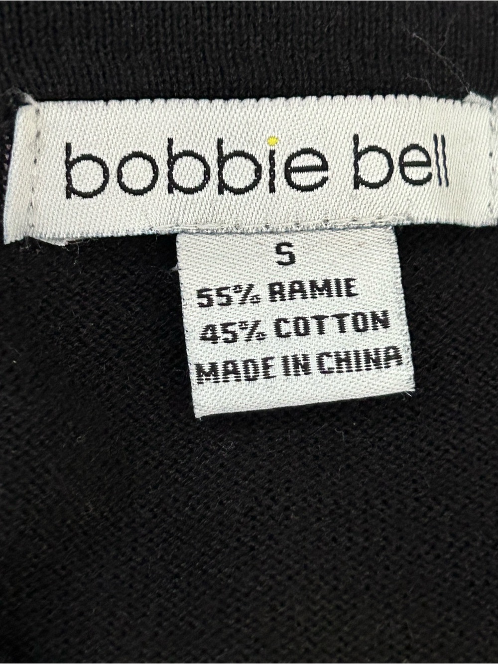 Vintage Bobbie Bell Christmas Sweater Black Beaded Poinsettia V-Neck Size Small - Picture 5 of 5